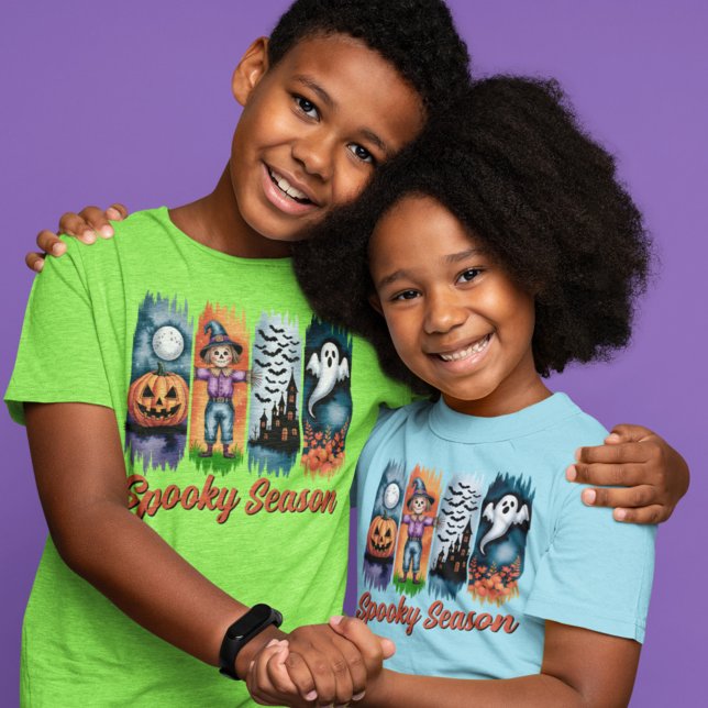 T-shirt Spooky Season Halloween Fall Autumn Brush Strokes (Créateur téléchargé)