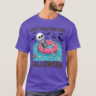 T-shirt Spooky Summer Skeleton Just Waiting For Halloween