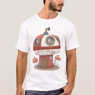 T-shirt Spore Explorer - Steampunk Toadstool Sous-marin T-