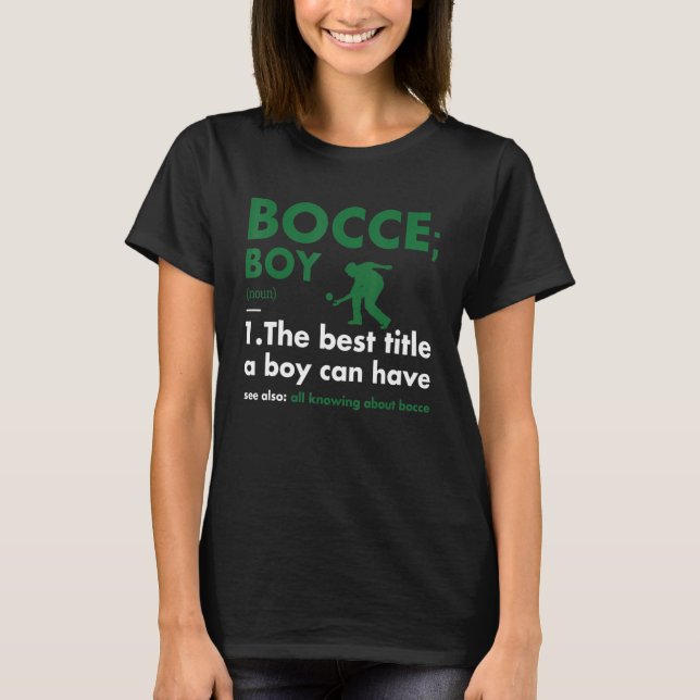 T-shirt Sport Boy Definition Bocce (Devant)