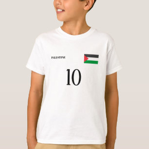 T-shirt Sport customisé Nom drapeau numéro Palestine