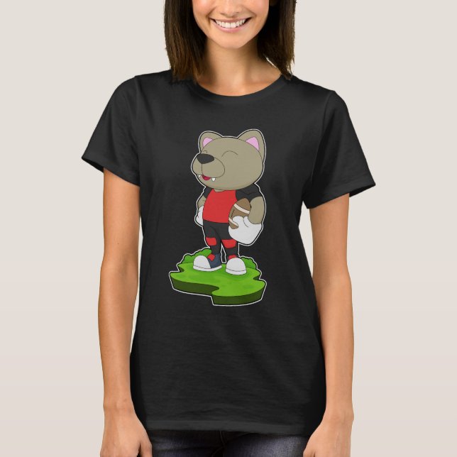 T-shirt Sport de football américain de chien (Devant)