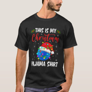 T-shirt Sport Drôle C'Est Mon Pajama De Noël Lacrosse L