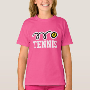 T-shirt sport fille rose pour joueur junior de ten