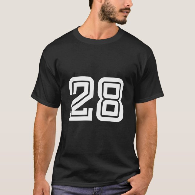 T-shirt Sport Jersey Favori Lucky Numéro #28 (Devant)