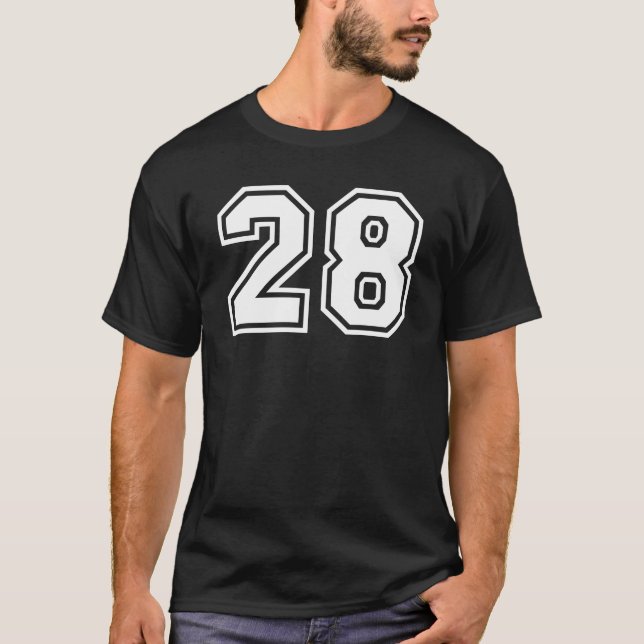 T-shirt Sport Jersey Favori Lucky Numéro #28 (Devant)