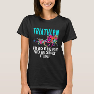 T-shirt Sport moderne Sarcasme Triathlon Bold Turquoise Ty