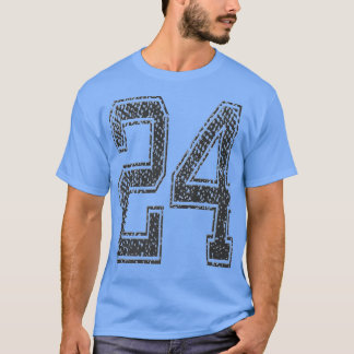 T-shirt Sport TeamNumber 24Year 2024Midnight Black881