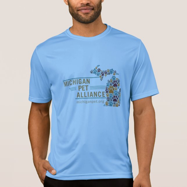 T-shirt sport-Tek Empreintes de pattes du Michigan (Devant)
