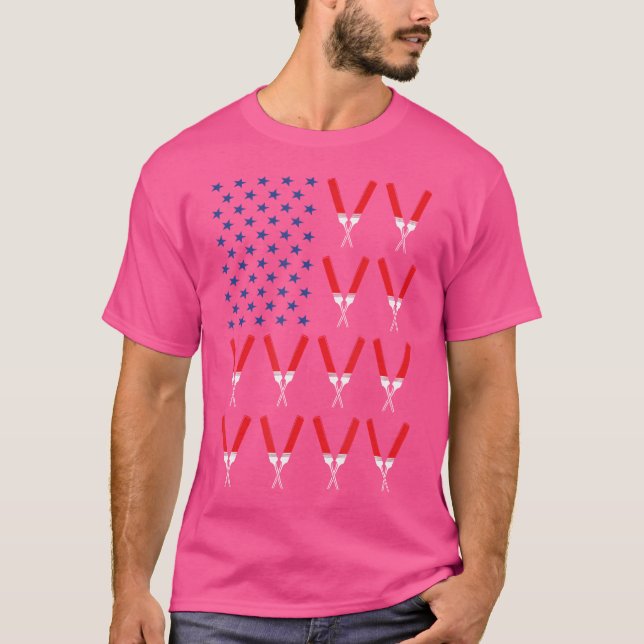 T-shirt Sport Us Drapeau Cricket (Devant)