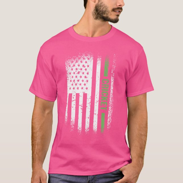 T-shirt Sport Us Drapeau Cricket (Devant)