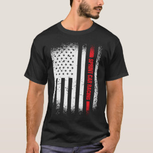 T-shirt Sport Us Drapeau Sprint Voiture Course 2