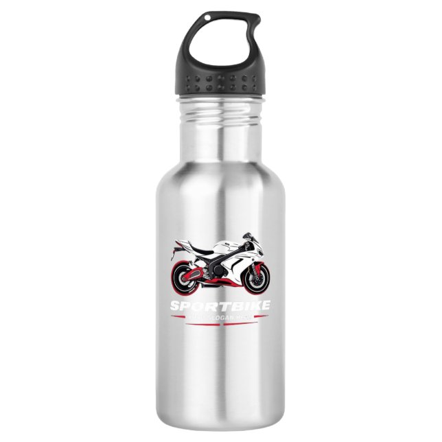 T - SHIRT SPORTBIKE NEUES FASHION DESIGNER T-SHIRT EDELSTAHLFLASCHE (Vorderseite)