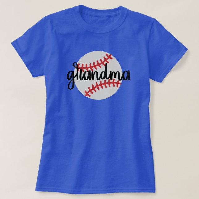 T-shirt sportif de grand-mère de baseball (Design devant)