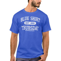 T-shirt sportif de jeudi de chemise bleue