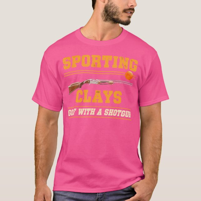 T-shirt Sporting Clays Shotgun Clay Target Shooting Sports (Devant)