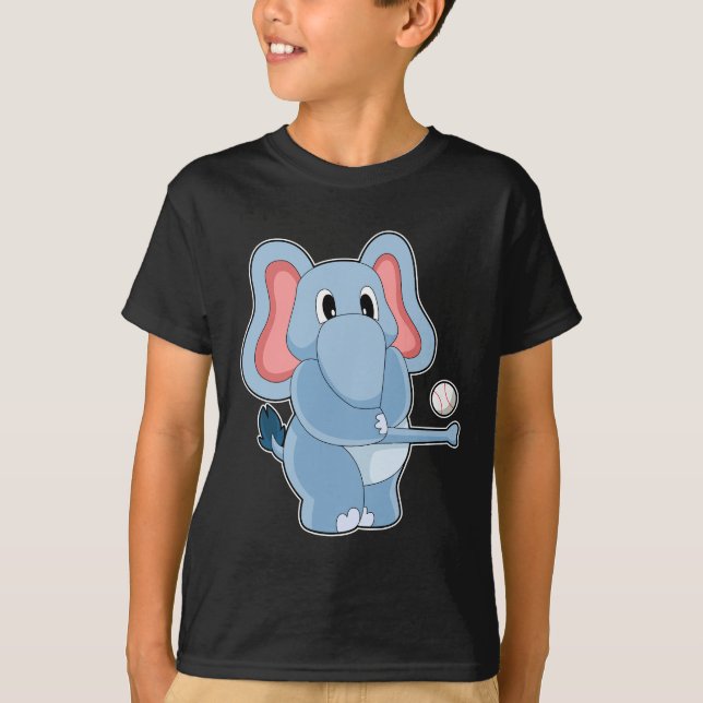 T-shirt Sports de baseball éléphant (Devant)