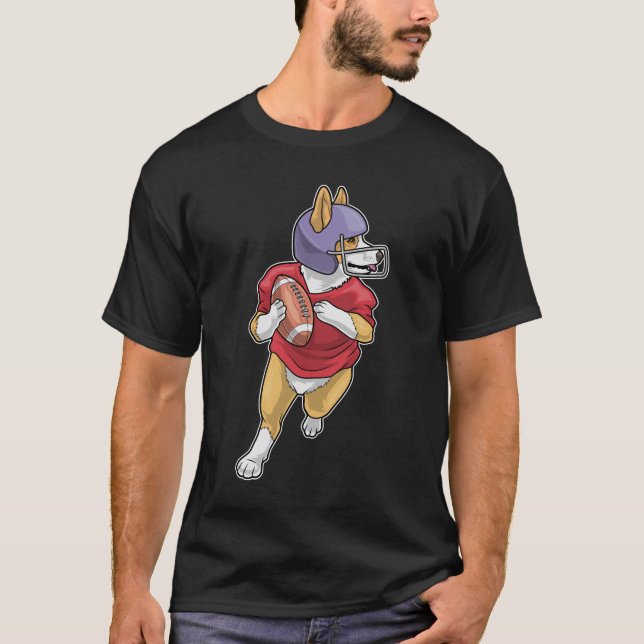T-shirt Sports de football américain de Corgi (Devant)
