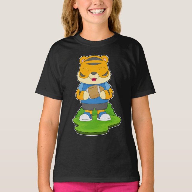 T-shirt Sports de football américain de tigre (Devant)