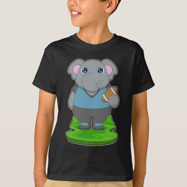 T-shirt Sports de football américain éléphant (Devant)