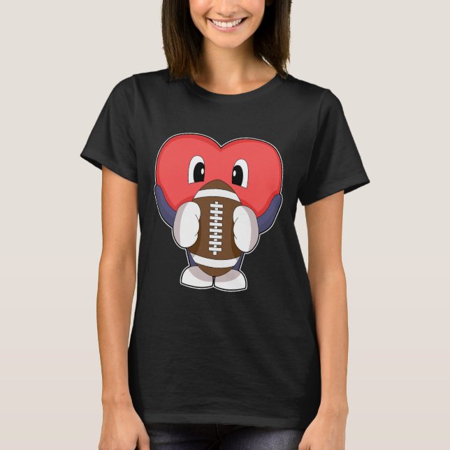 T-shirt Sports de football américain Heart (Devant)