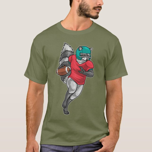 T-shirt Sports de football américain Racoon (Devant)