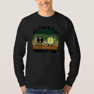 T-shirt Sports de queue Billard Équipe toute craie Snoo