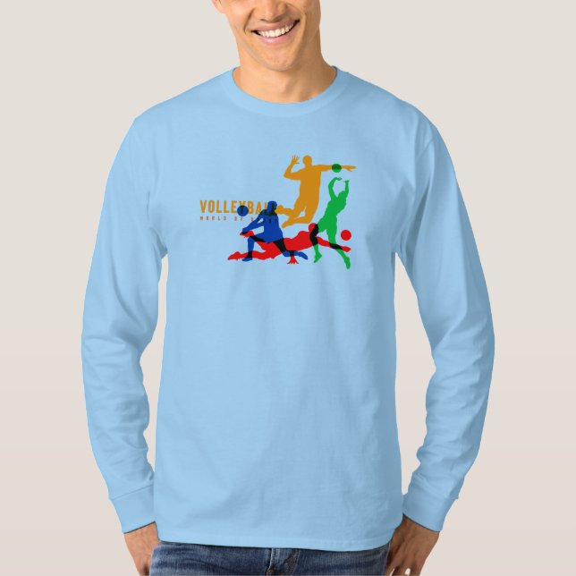 T-shirt Sports de volley-ball | Manches longues pour homme (Devant)