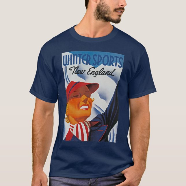 T-shirt Sports d'hiver Nouvelle Angleterre (Devant)