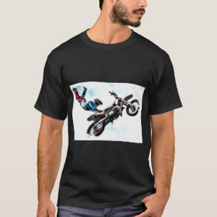 T-shirt Sports Moderne Élégant acrobatie Biker Pop Art