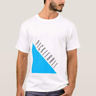 T-shirt Sporty Bright Sky Blue Wedge Tall Pickleball Texte