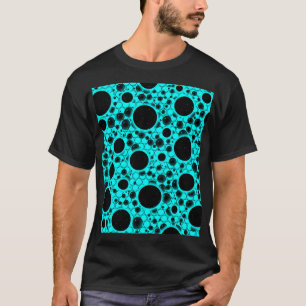 T-shirt Spots de bulles spatiales - Cyan