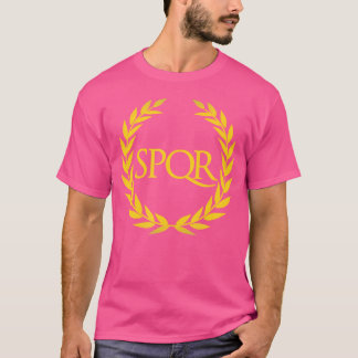 T-shirt Spqr Purple I Senatus Populus Que Romanus