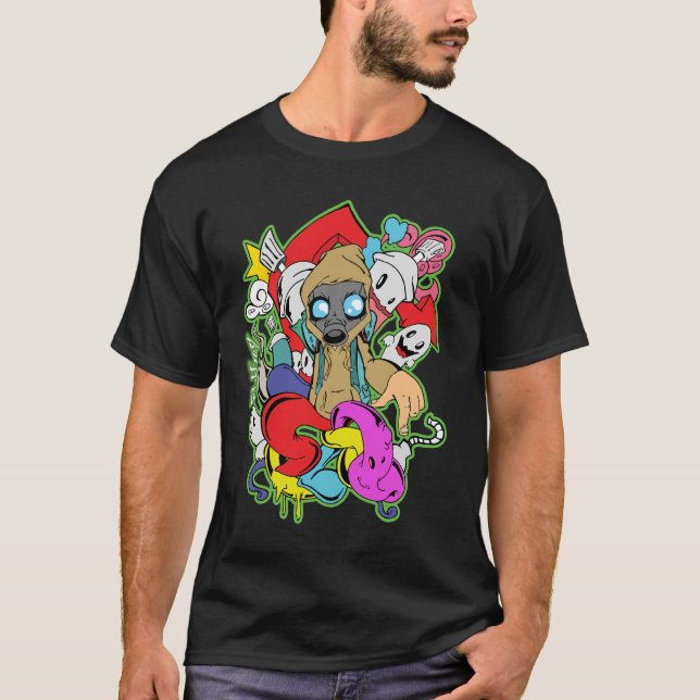 T-shirt Spray noir (Devant)