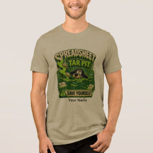 T-Shirt Spreadsheet-Falle personalisiert lustig Bü Tri-Blend Shirt