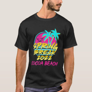 T-shirt Spring Break 2022 Famille Vacances Retro Cocoa Bea