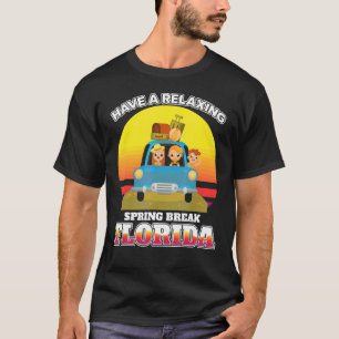 T-shirt Spring Break Florida Voiture Mode de vacances