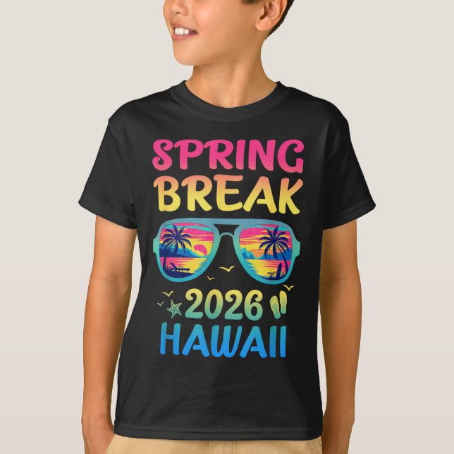 T-shirt Spring Break Hawaii 2026 Vacation Trip Sungles  (Devant)