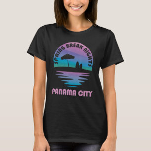 T-shirt Spring Break Panama City Sunset Vintage Correspond