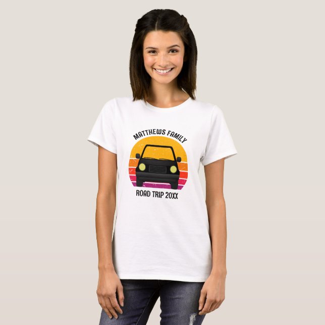 T-shirt Spring Break Road Trip Sunset Custom Women's (Devant entier)