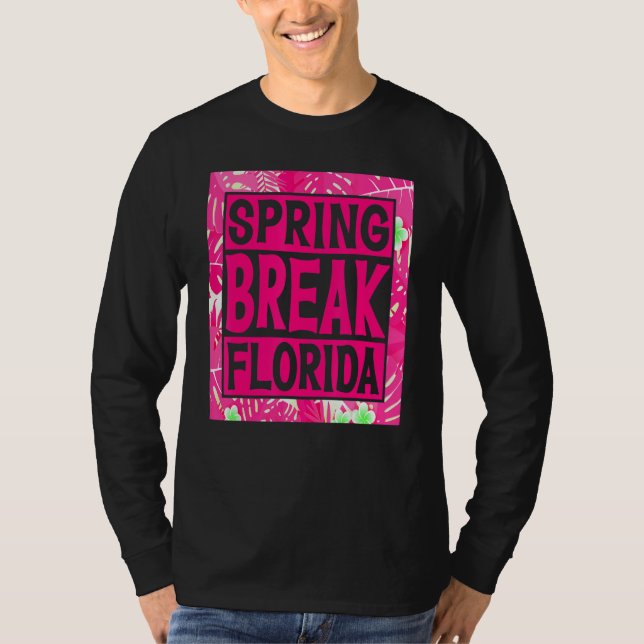 T-shirt Spring Break Senior Class Student School Trip Flor (Devant)