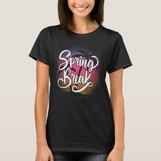 T-shirt Spring Break Squad 2022 Retro Spring Break Beach S (Devant)