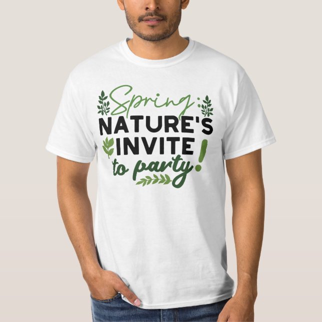 T-shirt Spring Fling Party - Appel de la fête de la nature (Devant)