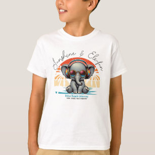 T-shirt Spring Sunshine and Ele-fun Retro Beach Getaway