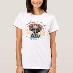 T-shirt Spring Sunshine and Ele-fun Retro Beach Getaway