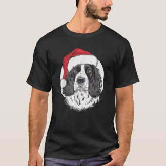 T-shirt Springer Père Noël Chien sur Anglais Springer Span
