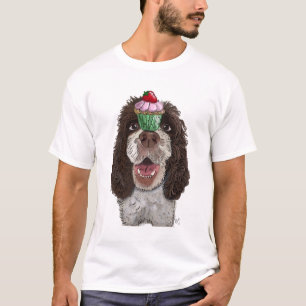 T-shirt Springer Spaniel avec Cupcake