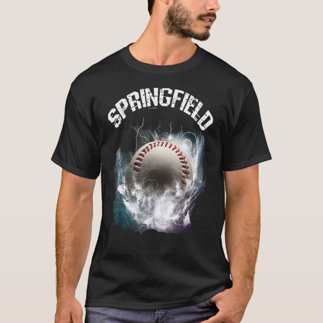 T-shirt Springfield Baseball Retro (Devant)