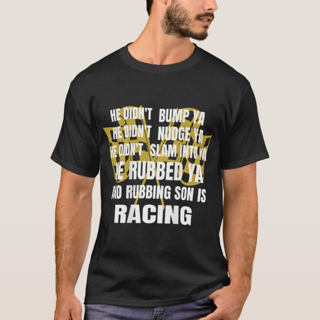 T-shirt Sprint Voiture Raci Drôle Course Devis Dirt Track  (Devant)