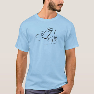 T-shirt Sprintcar 01 Noir sur Bleu Clair